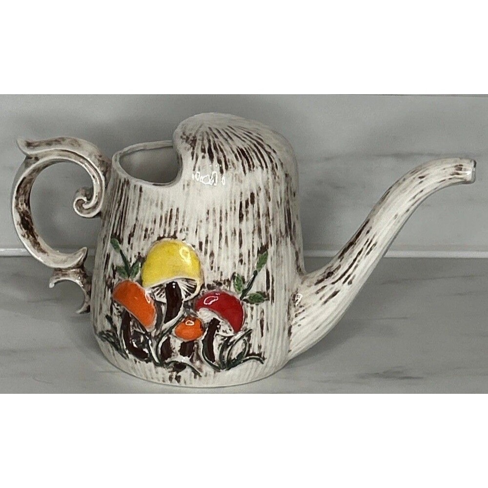 Vintage Arnels Mushroom Watering Can Pot Mid Century Brady Bunch